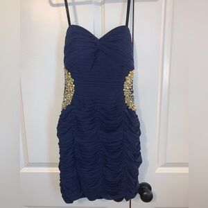 Jovani strapless prom dress